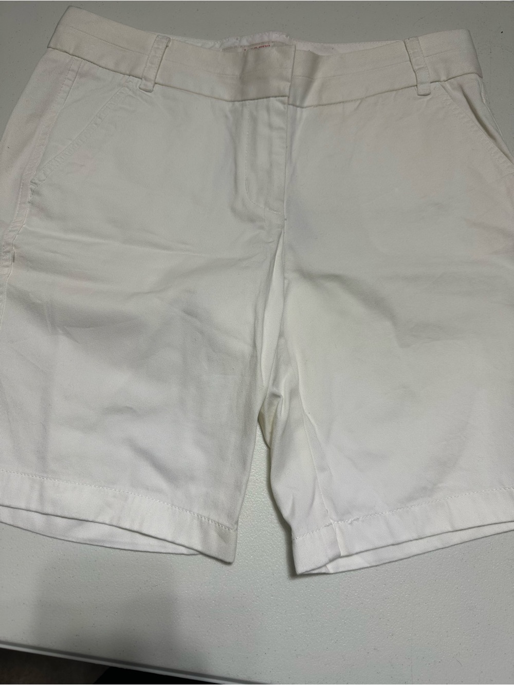 J. Crew White Chino Bermuda Shorts